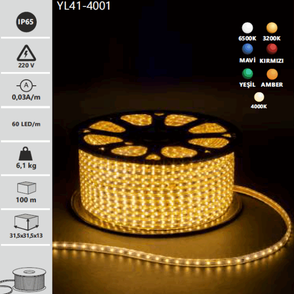 220 WALT HORTUM LED -60 LED - YL41-4001 100 MT