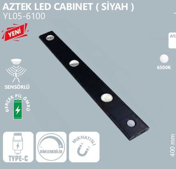 AZTEK LED CABINET SİYAH